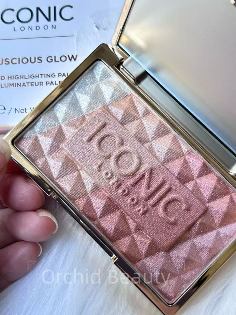 New ICONIC LONDON Luscious Glow Baked Face Highlighter Full Size~Discontinued